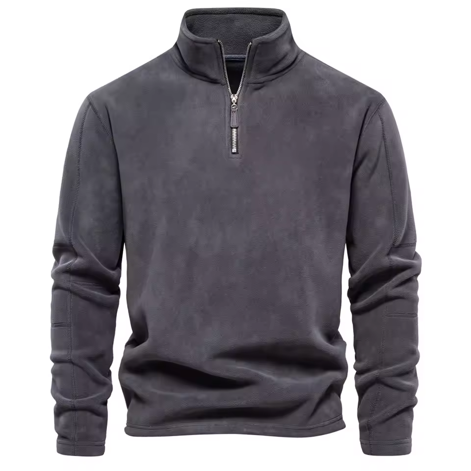 THE ISCHIA QUARTER ZIP SWEATER