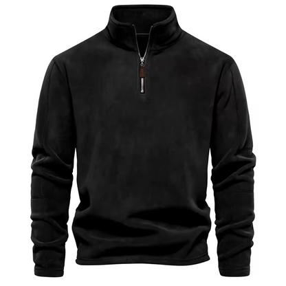 THE ISCHIA QUARTER ZIP SWEATER